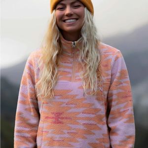 BILLABONG Adventure Division Switchback Southwestern Fleece Zip Sweater Size L